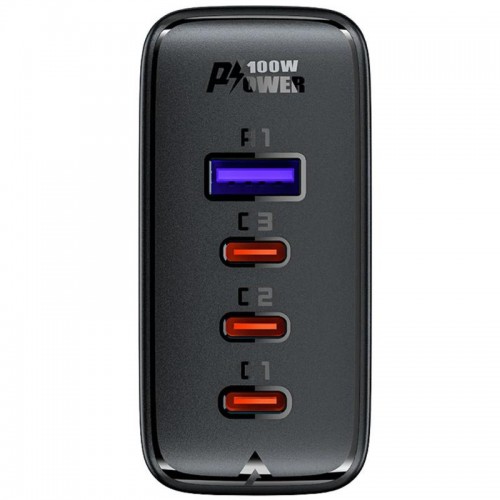 СЗУ Acefast A37 PD100W+QC3.0 GaN (1USB-A/3C) + кабель Type-C to Type-C 2m Black