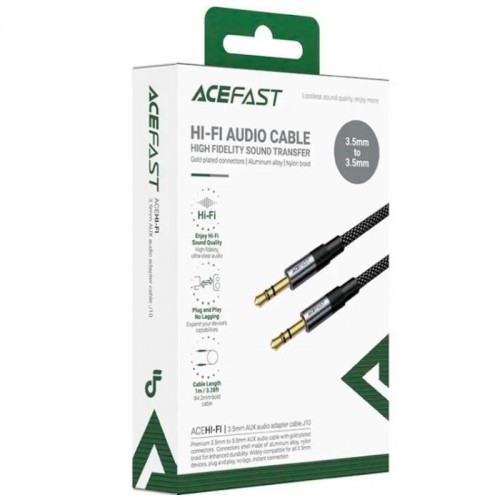 Аудио кабель Aux Acefast J10 (1m) Black