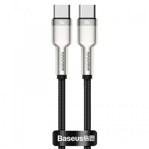Дата кабель Baseus Cafule Series Metal Type-C to Type-C 100W (1m) (CATJK-C) Чорний