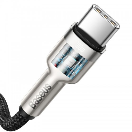 Дата кабель Baseus Cafule Series Metal Type-C to Type-C 100W (1m) (CATJK-C) Чорний