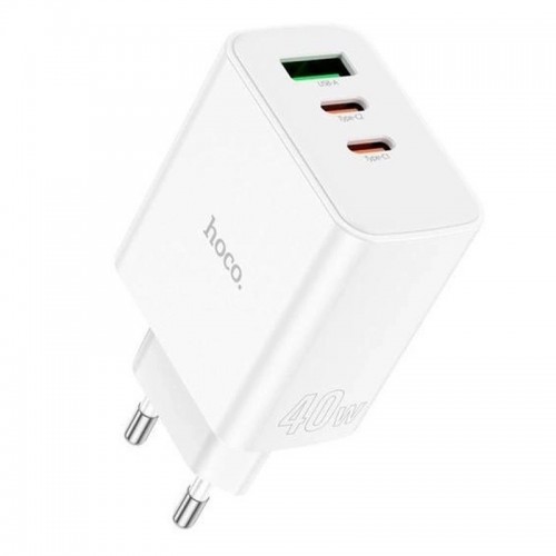 МЗП Hoco C126A PD40W+QC3.0 (1USB/2Type-C) White