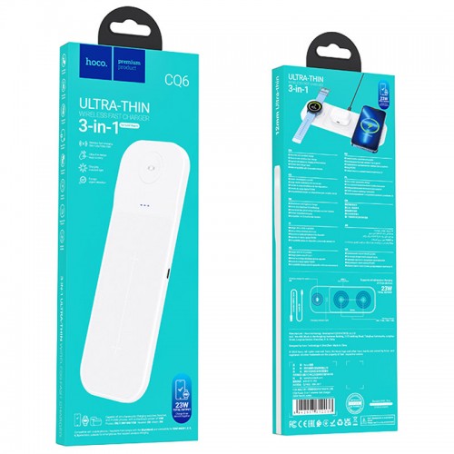БЗП Hoco CQ6 Power 3-in-1 wireless fast charger (for Samsung Watch) White