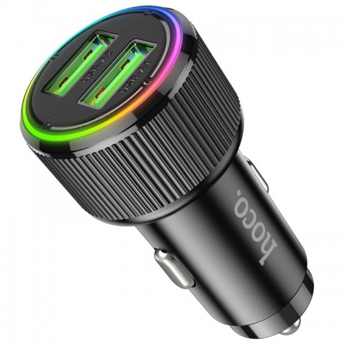 АЗП Hoco NZ14 Guerrero QC3.0 18W total 38W (2USB-A) Black