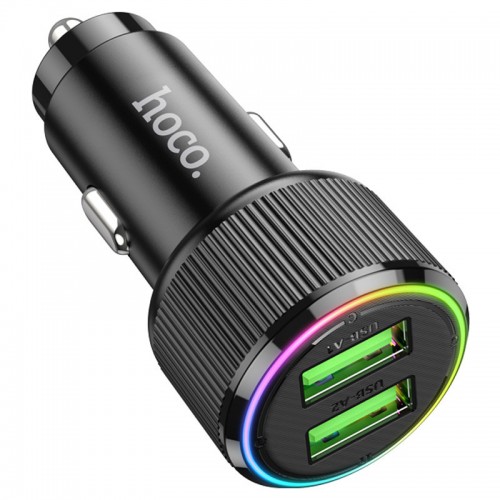 АЗП Hoco NZ14 Guerrero QC3.0 18W total 38W (2USB-A) Black