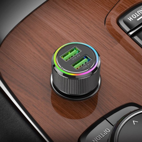 АЗП Hoco NZ14 Guerrero QC3.0 18W total 38W (2USB-A) Black