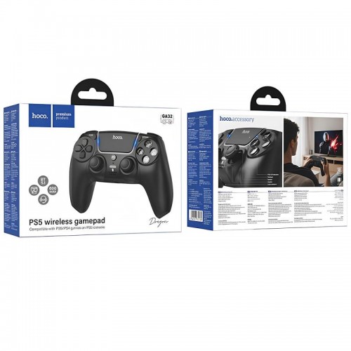 Ігровий джойстик геймпад Hoco GA32 Dragon for PS5 Black