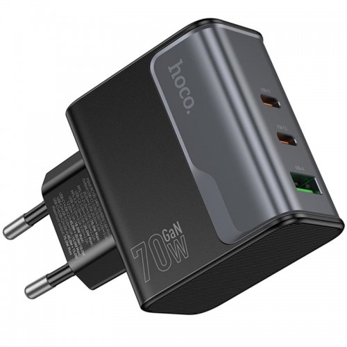 СЗУ Hoco CS75A Star Speed PD70W+QC3.0 (1USB-A/2C) Midnight black
