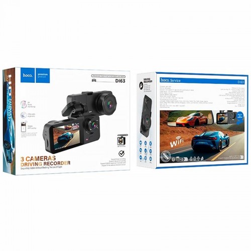 Відеореєстратор Hoco DI63 2-inch display with rear camera (480+480P) Black