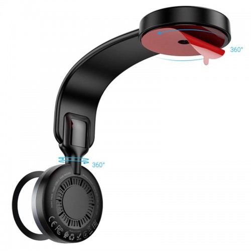 Автотримач з БЗП Hoco HW29 Magnetic Wireless Charging 15W Black