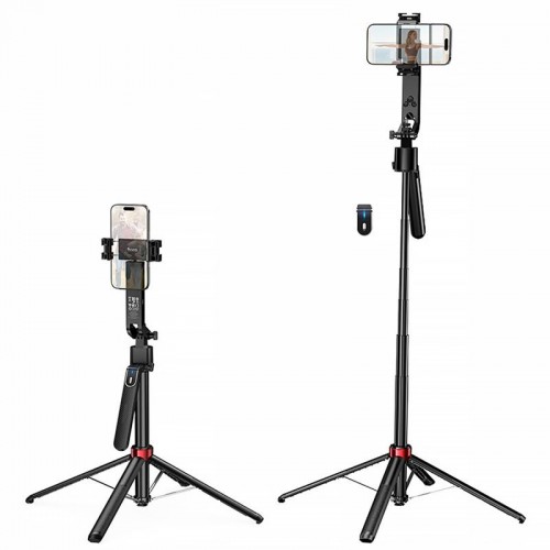 Монопод для селфи Hoco DYY04 трипод + съемный BT пульт Black