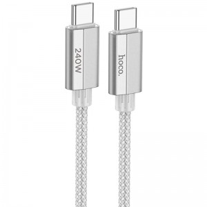 Дата кабель Hoco U134 Primero Type-C to Type-C 240W (1.8m) Gray