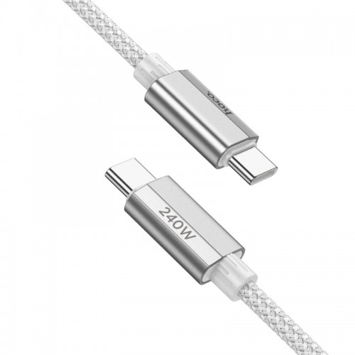 Дата кабель Hoco U134 Primero Type-C to Type-C 240W (1.8m) Gray