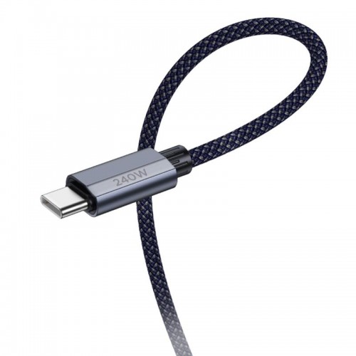 Дата кабель Hoco U134 Primero Type-C to Type-C 240W (1.8m) Dark Blue