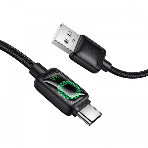 Дата кабель Hoco U146 Mundo USB to Type-C 36W (1.2m) Black