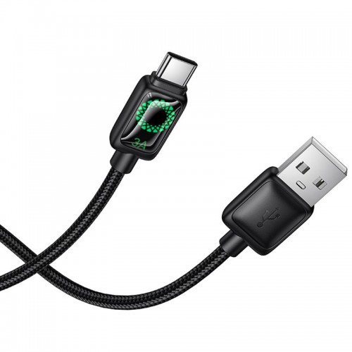 Дата кабель Hoco U146 Mundo USB to Type-C 36W (1.2m) Black