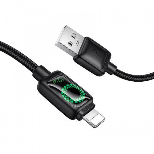 Дата кабель Hoco U146 Mundo USB to Lightning 12W (1.2m) Black