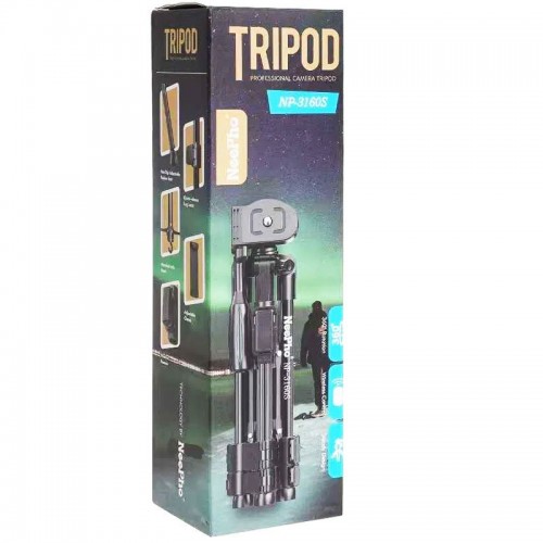 Штатив NeePho NP-3160S для зйомки 30-68.5см з тримачем+пульт Black