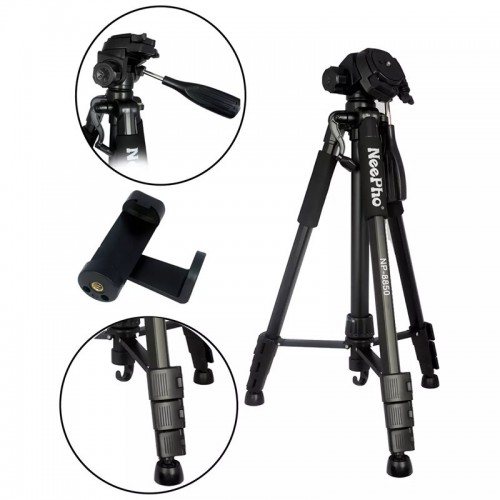 Штатив NeePho NP-8850 для зйомки 56-175см з розборним тримачем у чохлі Black