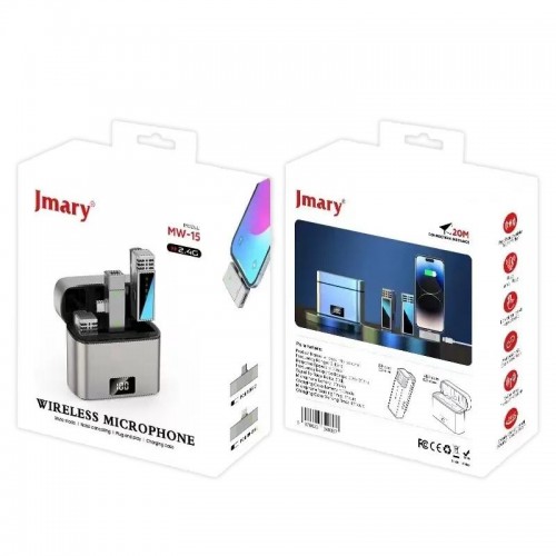 Петличний бездротовий мікрофон Jmary MW-15 Type-C Black