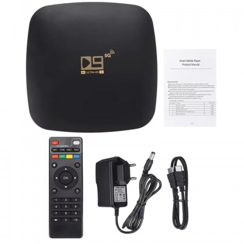 Smart Android TV Box D9 5G 4k 2+16GB Black