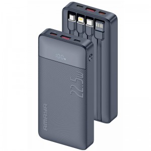 Портативное ЗУ Power Bank Amaya F129 22.5W with cable 10000 mAh Black