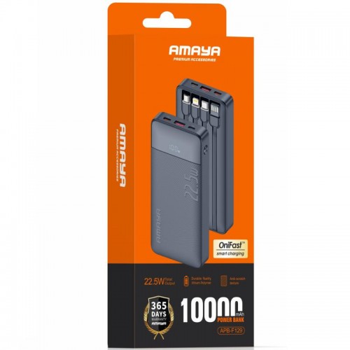 Портативное ЗУ Power Bank Amaya F129 22.5W with cable 10000 mAh Black