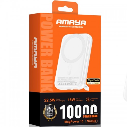Портативное ЗУ Power Bank Amaya NX005 22.5W с БЗУ 10000 mAh White