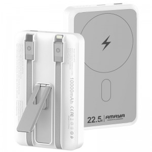 Портативное ЗУ Power Bank Amaya XN-T181 15W+PD22.5W with cable 10000 mAh White
