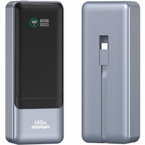 Портативное ЗУ Power Bank Amaya FD23 145W with display and cable 20000 mAh Gray