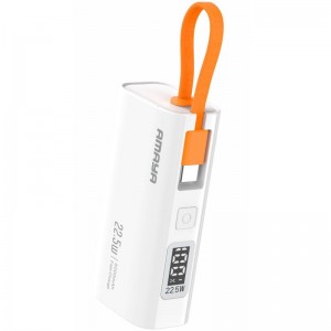 Портативное ЗУ Power Bank Amaya FD39 22.5W with display and cable 5000 mAh White