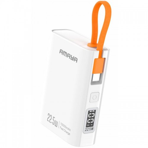 Портативное ЗУ Power Bank Amaya FD50 22.5W with display and cable 10000 mAh White