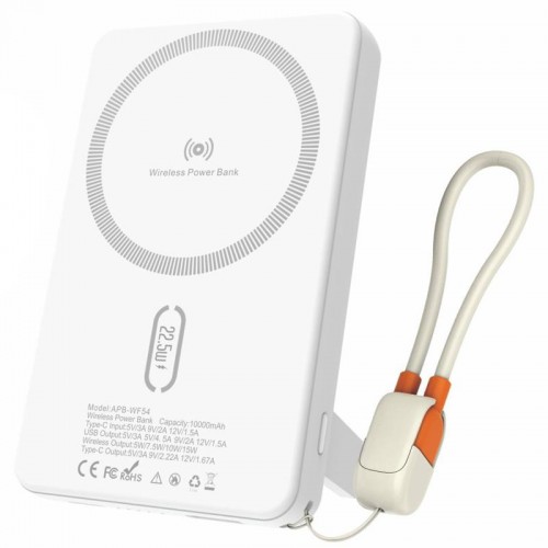 Портативное ЗУ Power Bank Amaya WF54 15W+PD22.5W с БЗУ 10000 mAh White