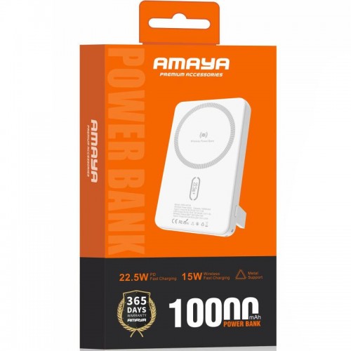 Портативное ЗУ Power Bank Amaya WF54 15W+PD22.5W с БЗУ 10000 mAh White