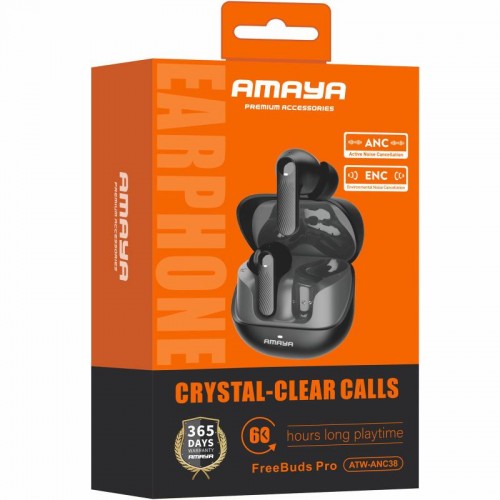 Бездротові TWS навушники Amaya ANC38 ANC+ENC Black
