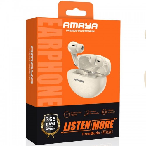 Бездротові TWS навушники Amaya ATW-26 Biege