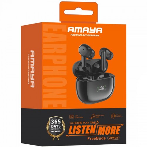 Бездротові TWS навушники Amaya ATW-21 Black