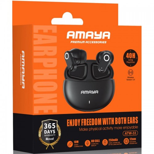 Бездротові TWS навушники Amaya ATW-33 Gaming Black