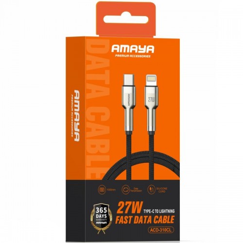 Дата-кабель Amaya 310CL Type-C to Lightning 27W (1 м) Коричневый