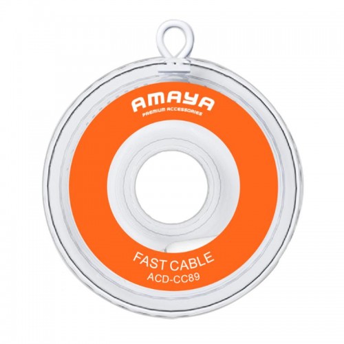 Дата-кабель Amaya CC89 Type-C – Type-C 60W (1 м), чёрный