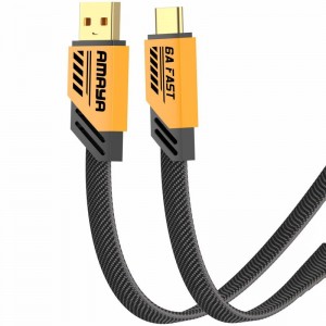 Дата-кабель Amaya C33 USB — Type-C 6A (1,2 м) Жёлтый