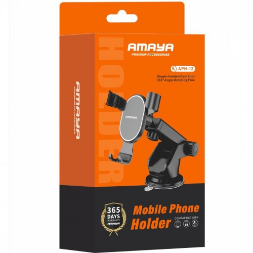 Автодержатель Amaya APH-12 (центральная консоль) Чёрный