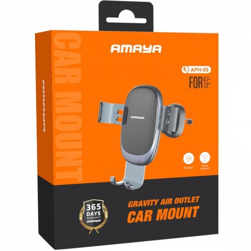 Автодержатель Amaya APH-09 (воздуховод) Черный