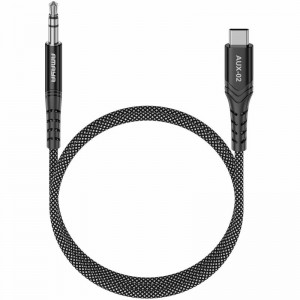 Аудиокабель Aux Amaya AUX-02 (Type-C на AUX 3,5 мм) (1 м) Чёрный