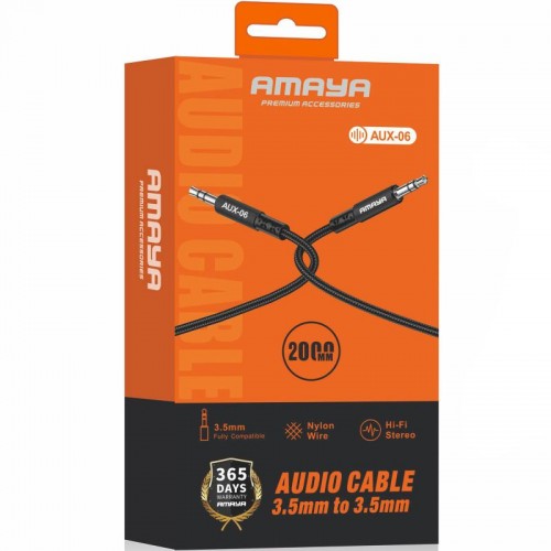 Аудиокабель Aux Amaya AUX-06 (2 м) Чёрный