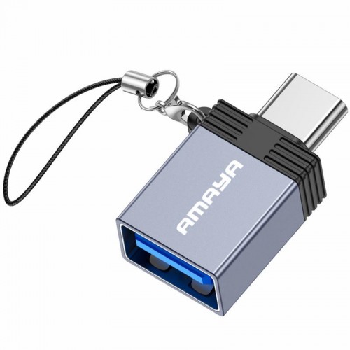Переходник Amaya 01UC Type-C Male на USB Female USB3.0 Grey