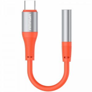 Переходник Amaya AUX-07 Type-C на 3.5 мм оранжевый