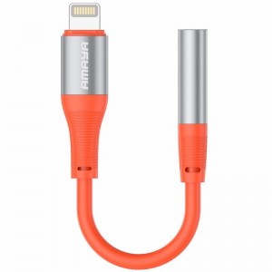 Переходник Amaya AUX-08 Lightning на 3,5 мм Orange