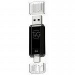 Флешка 256GB T&G 009 Star Series 2in1 USB 3.0 Type-C Black