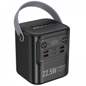 Портативний ЗП з швидкою зарядкою Power Bank Hoco J152 Tough 22.5W+PD20W 80000 mAh Чорний