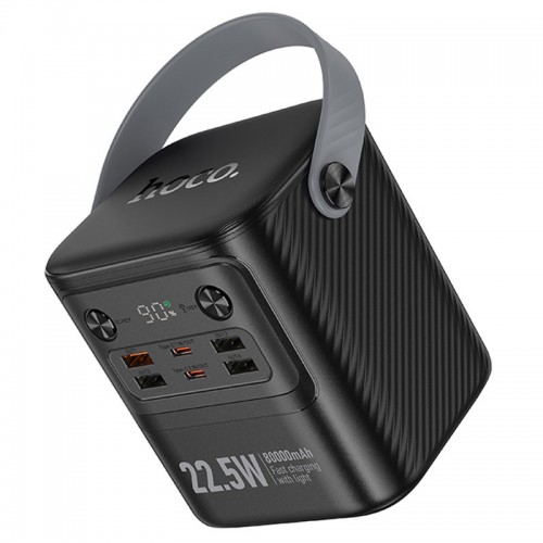 Портативное ЗУ с быстрой зарядкой Power Bank Hoco J152 Tough 22.5W+PD20W 80000 mAh Черный
